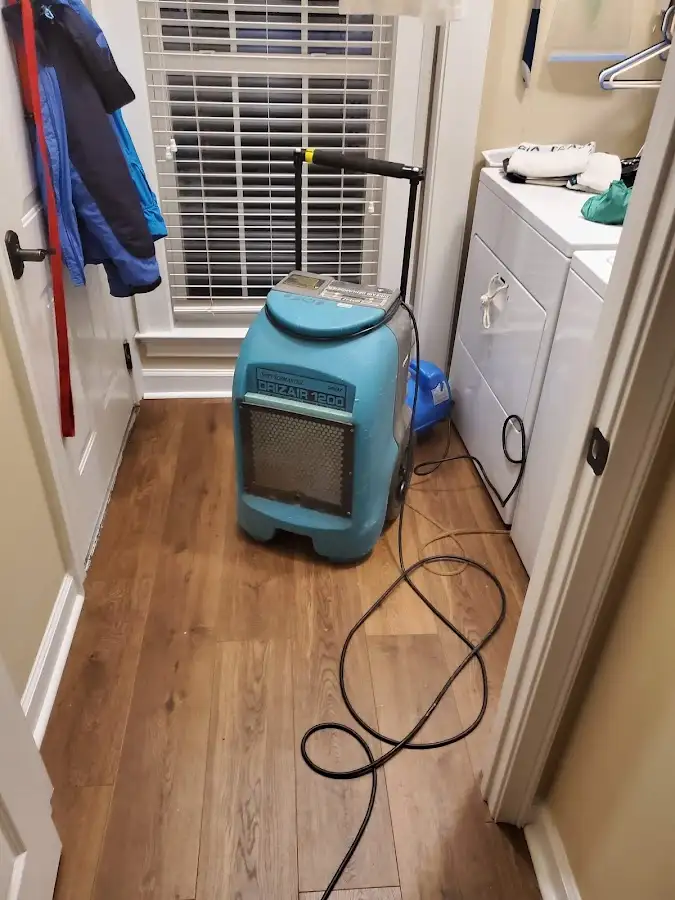 Commercial dehumidifier deployed for Flood Damage Cleanup in St. Clair