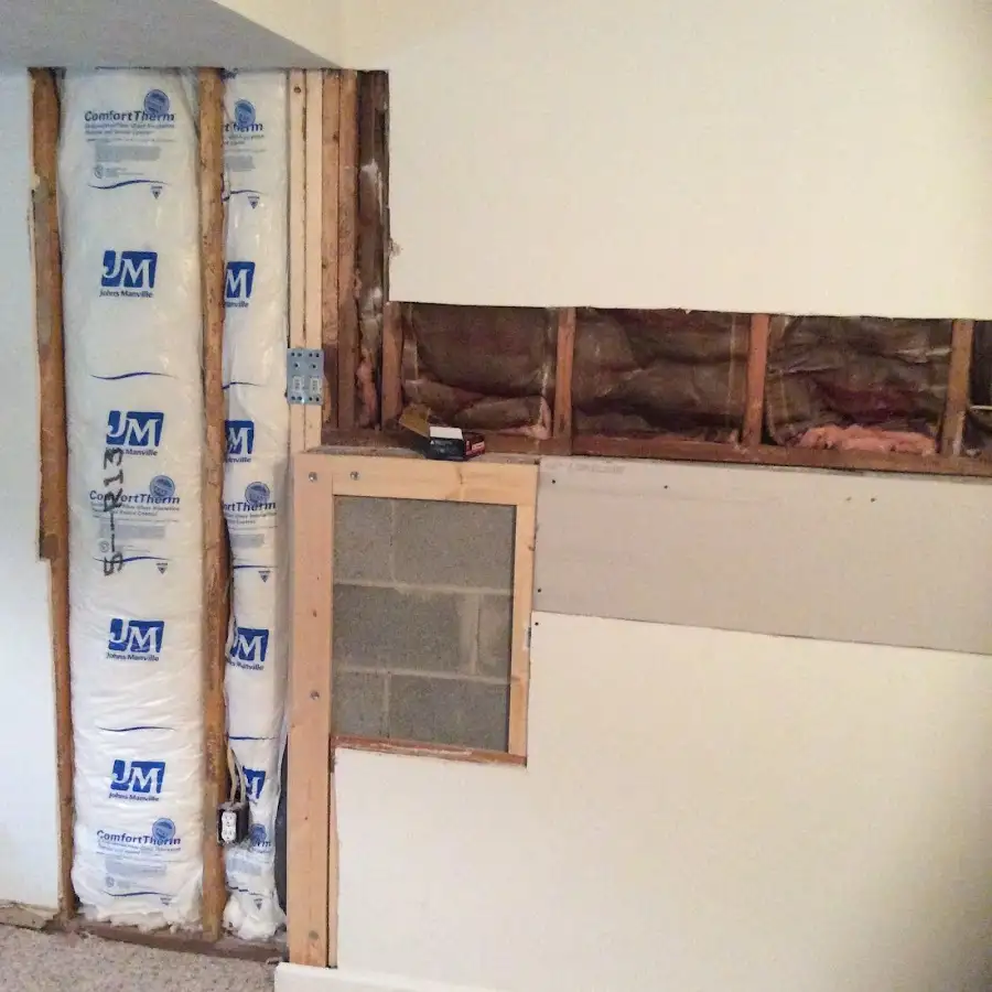 Wall insulation replacement during Structural Drying in St. Clair